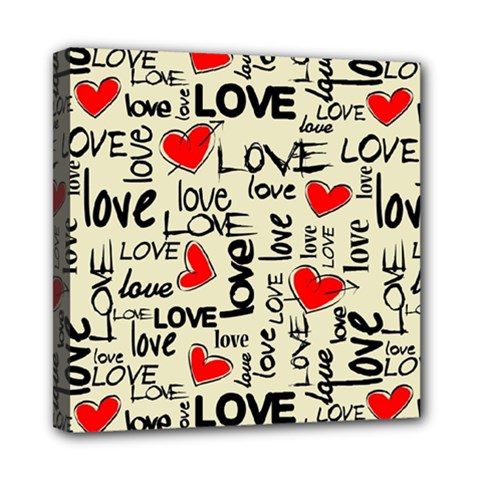 Love Abstract Background Love Textures Mini Canvas 8  x 8  (Stretched) from ArtsNow.com