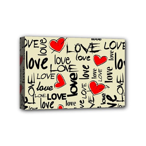 Love Abstract Background Love Textures Mini Canvas 6  x 4  (Stretched) from ArtsNow.com