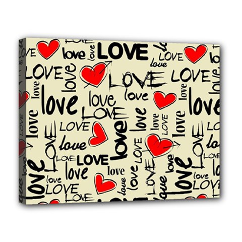 Love Abstract Background Love Textures Canvas 14  x 11  (Stretched) from ArtsNow.com