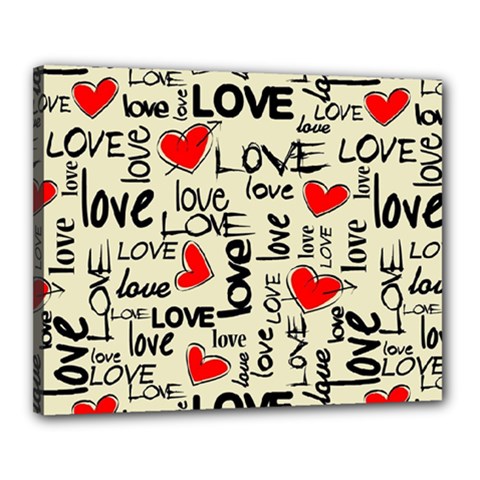 Love Abstract Background Love Textures Canvas 20  x 16  (Stretched) from ArtsNow.com