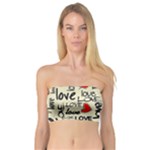 Love Abstract Background Love Textures Bandeau Top