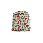 Love Abstract Background Love Textures Drawstring Pouch (Small)