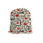 Love Abstract Background Love Textures Drawstring Pouch (Large)