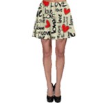 Love Abstract Background Love Textures Skater Skirt