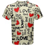 Love Abstract Background Love Textures Men s Cotton T-Shirt