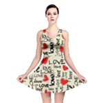 Love Abstract Background Love Textures Reversible Skater Dress