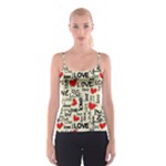 Love Abstract Background Love Textures Spaghetti Strap Top