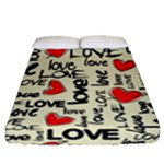 Love Abstract Background Love Textures Fitted Sheet (Queen Size)