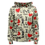 Love Abstract Background Love Textures Women s Pullover Hoodie