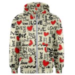 Love Abstract Background Love Textures Men s Zipper Hoodie