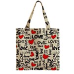 Love Abstract Background Love Textures Zipper Grocery Tote Bag