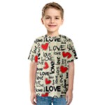 Love Abstract Background Love Textures Kids  Sport Mesh T-Shirt