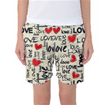 Love Abstract Background Love Textures Women s Basketball Shorts