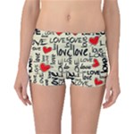 Love Abstract Background Love Textures Boyleg Bikini Bottoms