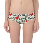 Love Abstract Background Love Textures Classic Bikini Bottoms