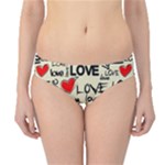 Love Abstract Background Love Textures Hipster Bikini Bottoms