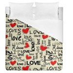 Love Abstract Background Love Textures Duvet Cover (Queen Size)