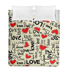 Love Abstract Background Love Textures Duvet Cover Double Side (Full/ Double Size) from ArtsNow.com