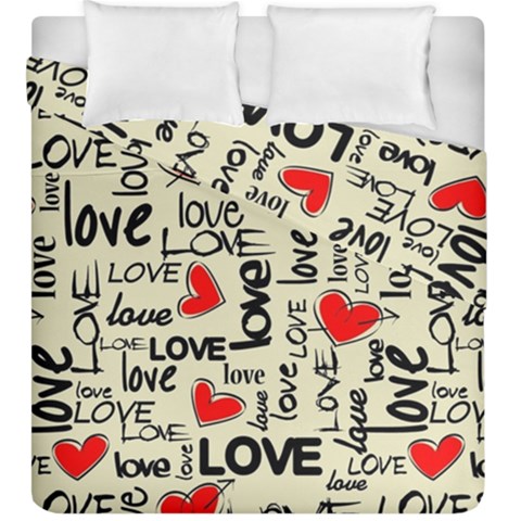 Love Abstract Background Love Textures Duvet Cover Double Side (King Size) from ArtsNow.com