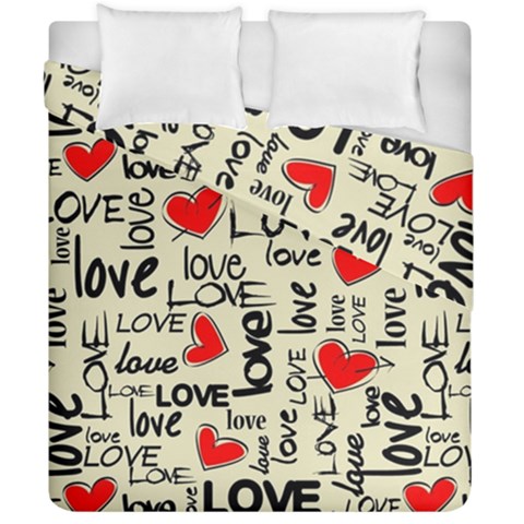 Love Abstract Background Love Textures Duvet Cover Double Side (California King Size) from ArtsNow.com