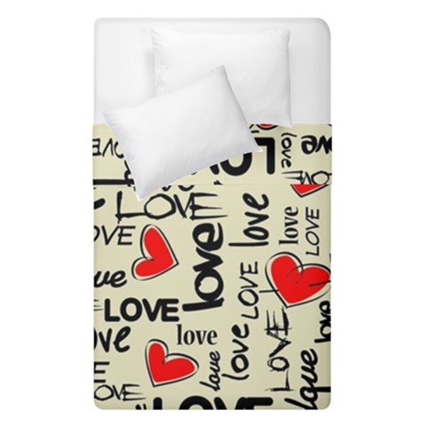 Love Abstract Background Love Textures Duvet Cover Double Side (Single Size) from ArtsNow.com