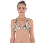 Love Abstract Background Love Textures Halter Neck Bikini Top