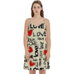 Love Abstract Background Love Textures Mini Camis Dress With Pockets