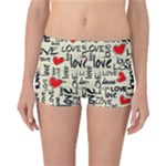 Love Abstract Background Love Textures Reversible Boyleg Bikini Bottoms