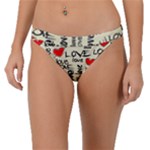 Love Abstract Background Love Textures Band Bikini Bottoms