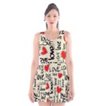 Love Abstract Background Love Textures Scoop Neck Skater Dress