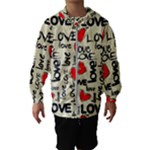 Love Abstract Background Love Textures Kids  Hooded Windbreaker