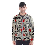 Love Abstract Background Love Textures Men s Windbreaker