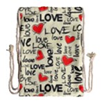 Love Abstract Background Love Textures Drawstring Bag (Large)