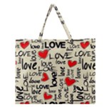 Love Abstract Background Love Textures Zipper Large Tote Bag