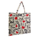 Zipper Large Tote Bag 