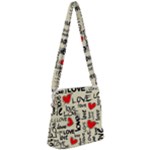 Love Abstract Background Love Textures Zipper Messenger Bag