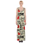 Love Abstract Background Love Textures Thigh Split Maxi Dress