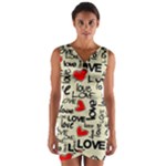 Love Abstract Background Love Textures Wrap Front Bodycon Dress