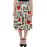 Love Abstract Background Love Textures Classic Midi Skirt