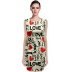 Love Abstract Background Love Textures Classic Sleeveless Midi Dress