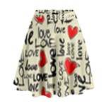 Love Abstract Background Love Textures High Waist Skirt