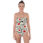 Love Abstract Background Love Textures Tie Back One Piece Swimsuit