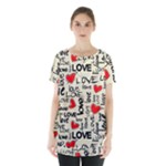 Love Abstract Background Love Textures Skirt Hem Sports Top