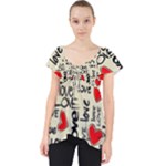 Love Abstract Background Love Textures Lace Front Dolly Top