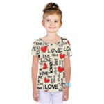 Love Abstract Background Love Textures Kids  One Piece T-Shirt