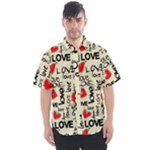 Love Abstract Background Love Textures Men s Short Sleeve Shirt