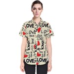 Love Abstract Background Love Textures Women s Short Sleeve Shirt