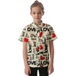 Love Abstract Background Love Textures Kids  Short Sleeve Shirt