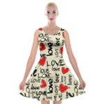 Love Abstract Background Love Textures Velvet Skater Dress