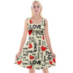 Love Abstract Background Love Textures Reversible Velvet Sleeveless Dress